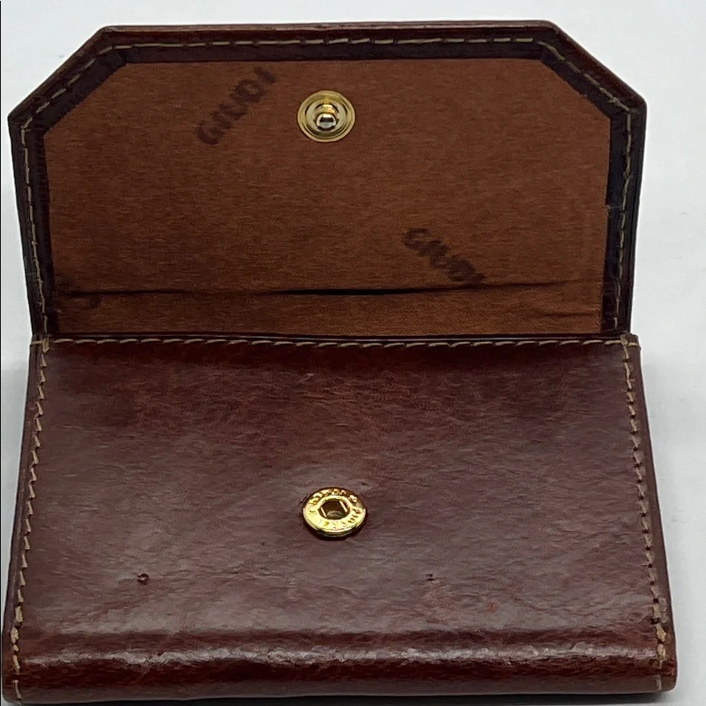 GIUDI Vintage Tri-Fold Leather Wallet | Brown Cowhide | Italian Craftsmanship